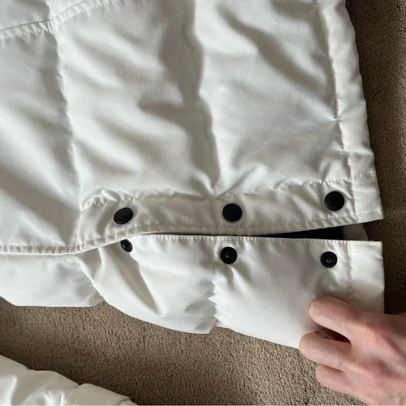 Canada Goose White Puffer Jacket with Fur Hood - Picture 14 of 16